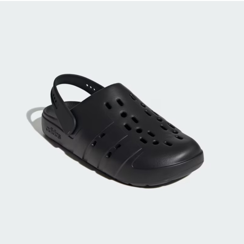 Adidas ADILETTE CLOG 2.0 Black Platform Sandals Slip-On Comfort Size 7 NWT
